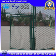 O PVC Revestido Chain Link Wire Mesh Fence Gate